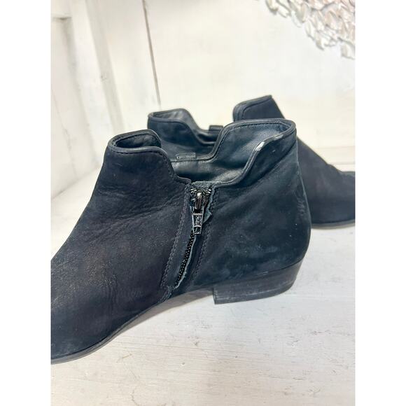 Paul Green Suede Almond Toe Block Heel Ankle Boots Black Women's Size 5.5 UK - Picture 3 of 9